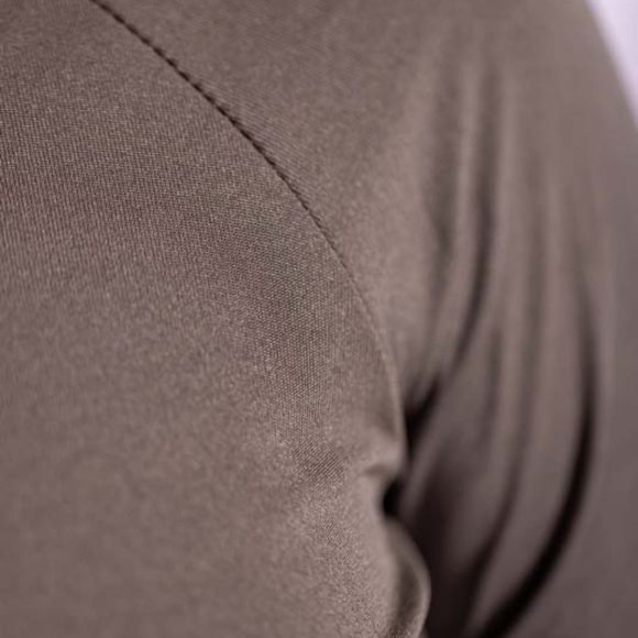 Long Sleeve Olive Green Crop Top And Biker Short Set - Picture 6 of 6